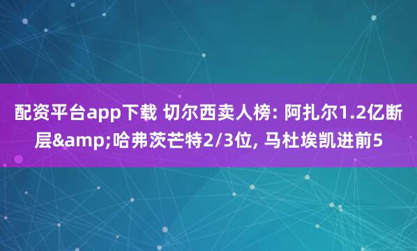 配资平台app下载 切尔西卖人榜: 阿扎尔1.2亿断层&哈弗茨芒特2/3位, 马杜埃凯进前5