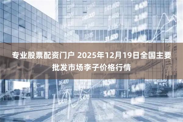 专业股票配资门户 2025年12月19日全国主要批发市场李子价格行情